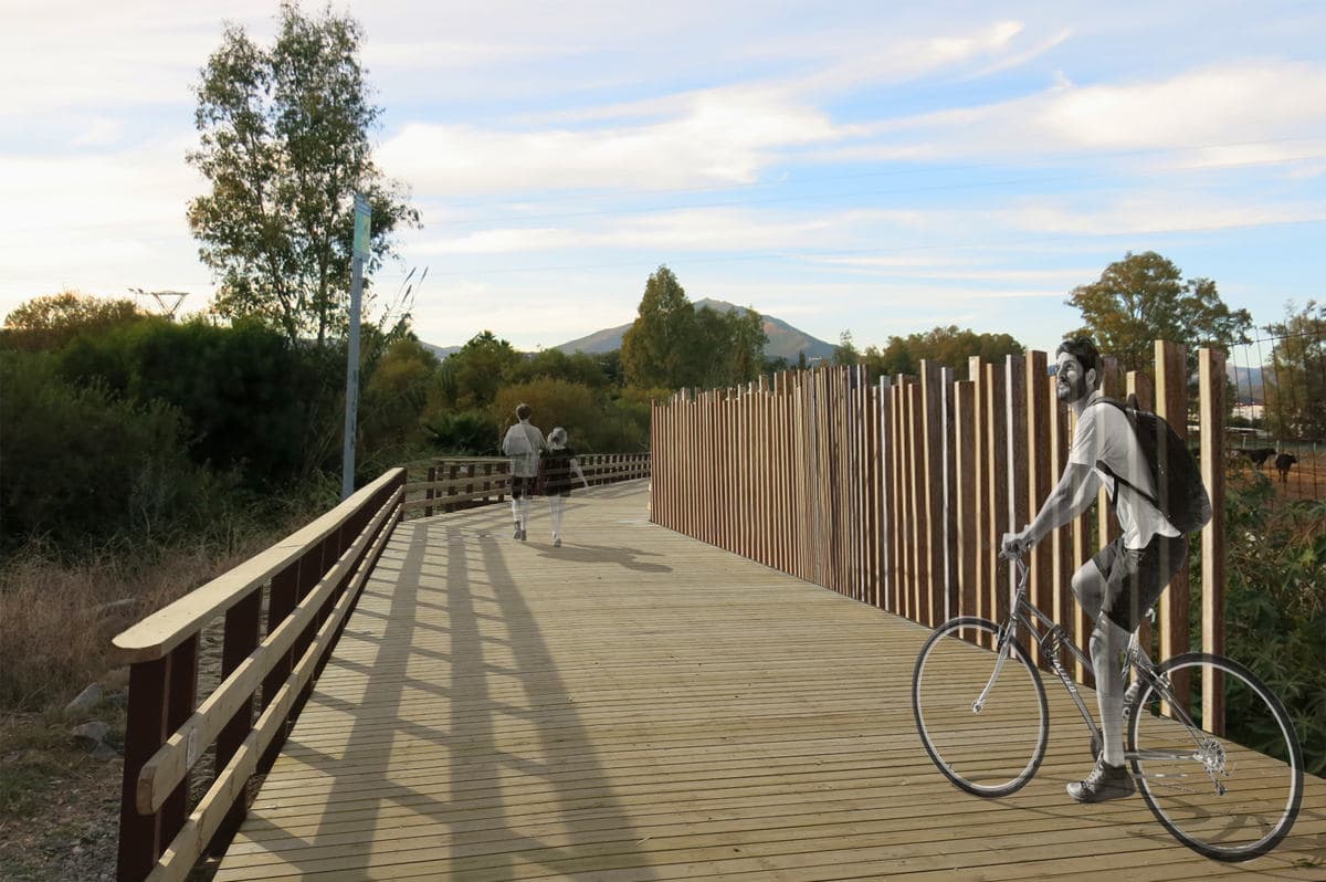 Timber Footbridge over the Guadaiza River, Marbella